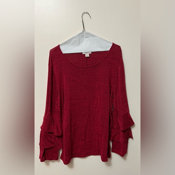 Women’s Top, size L, red, Style & Co - Picture 1 of 3